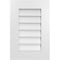 Ekena Millwork Vertical Surface Mount PVC Gable Vent: Non-Functional, w/ 3-1/2"W x 1"P Standard Frame, 16"W x 24"H GVPVE16X2401SN - alternate 1